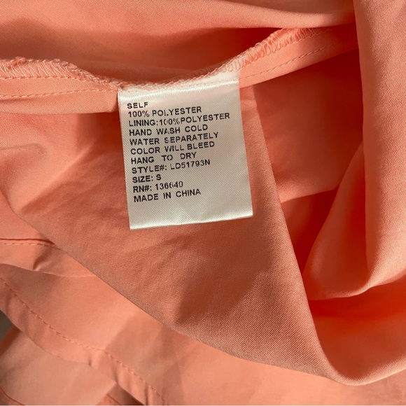 Blush pink V-neck floral crochet lace long sleeve mini dress - Picture 8 of 8